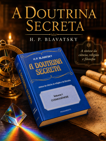 Capa do livro A Doutrina Secreta, de Helena P. Blavatsky